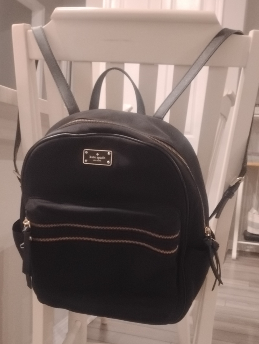Wilson Road Bradley kate spade Black Nylon  Backpack with Gold Hardware